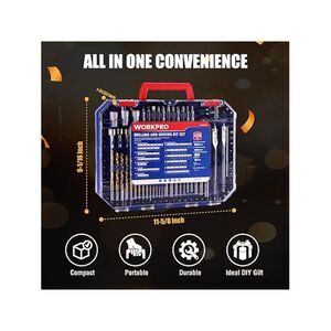 WORKPRO 455pc Drill & Bit Set